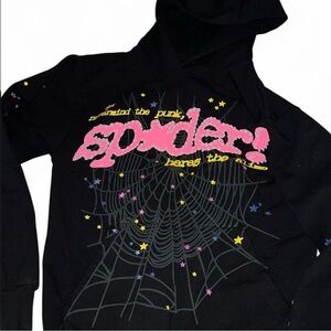 Sp5der P*NK V2 Hoodie Black